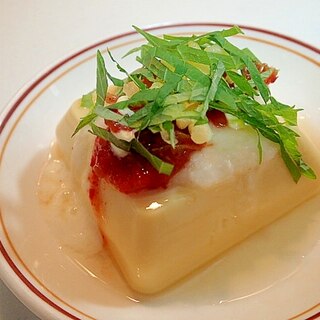 長芋・キムチ・天かす・大葉の卵豆腐